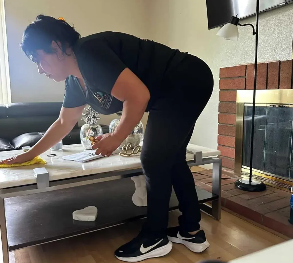 Lumiora cleaning team at work in a home in the Perris area
